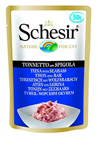 Schesir 0103201 Cat Tonno con Spigole, 50 G