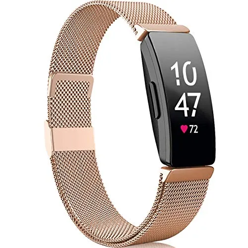 Faliogo Compatibile con Fitbit Inspire Cinturino/Fitbit Inspire 2 Cinturino/Fitbit HR Inspire Cinturino, Cinturino in Metallica in Acciaio Inox Compatibile per Fitbit Ace 2, Piccolo, Royalgold