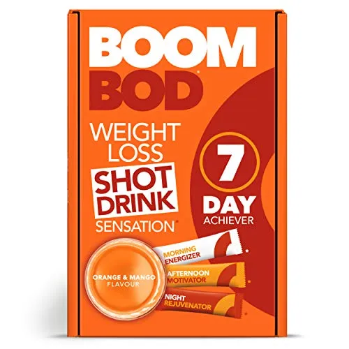 Perdita di peso Boombod Drink, Glucomannan, Diet & Exercise Enhancement, Promuovi Fat Loss, Keto e Vegan Friendly, Zucchero e aspartame gratis, senza glutine | Aroma di mango arancione