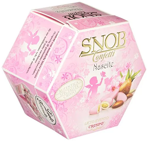 Crispo Confetti Snob Lieto Evento - Colore Rosa - 4 confezioni da 500 g [2 kg]