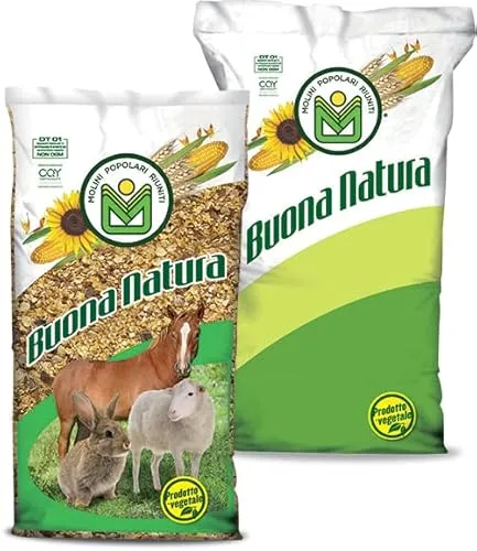 MANGIME Fattoria della Nonna Fioccato 20 KG - MPR NO OGM - conigli, bovini, ovini, e cavalli