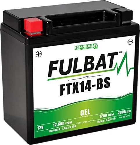 Fulbat - Batteria moto Gel YTX14-BS/FTX14-BS 12V 12Ah