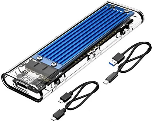 Orico NVMe M.2 SSD Enclosure USB 3.1 Gen 2 10Gbps M2 PCIe NVMe adattatore USB C Caddy Case per Samsung 970 EVO Plus, Crucial P1, WD nero/blu e altro ancora