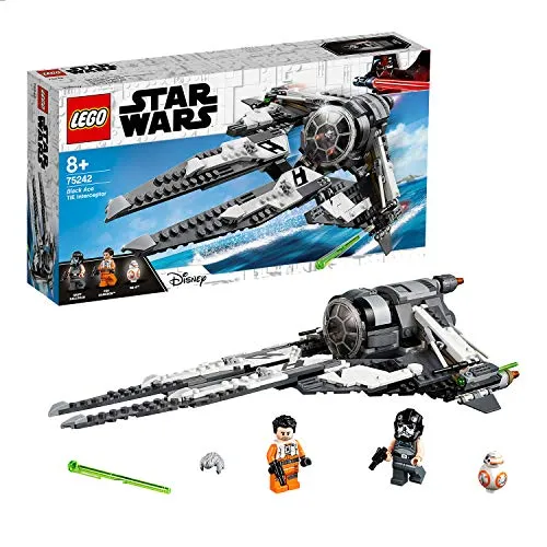 LEGO Star Wars Tie Interceptor Black Ace, Gioco per Bambini, Multicolore, 354 x 191 x 70 mm, 75242