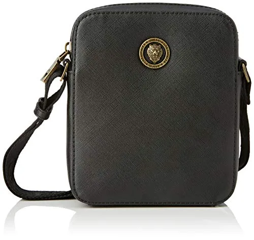 Guess King Mini Document Case, Bags Crossbody Uomo, Black, One Size