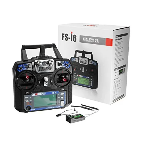 RFElettronica Trasmettitore Radio Flysky FS-i6 2.4G 6CH AFHDS RC con Ricevitore FS-iA6B per Drone RC FPV Radiocomando, Mode 2 (Left Hand Throttle)