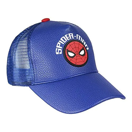 Cerdá 8427934353163 Cappellino Premium Spiderman, Blu, 53 Centimeters Unisex-Bambini