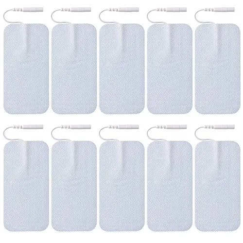 10 Pieces TENS Replacement Electrodes Pads Self Adhesive And Reusable Large Pads