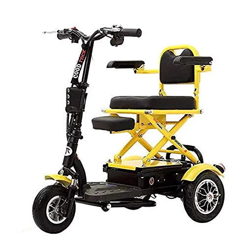 CTO Triciclo elettrico portatile pieghevole compatto per sedie a rotelle Piccolo pieghevole per il tempo libero Triciclo per disabili per disabili Batteria per mobilità elettrica Scooter per anziani