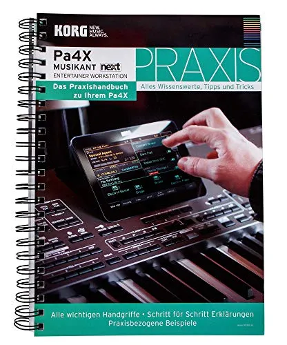 Korg Pa4X - Manuale di pratica (lingua italiana non garantita), raccoglitore ad anelli con consigli utente per Pa4X, Pa700 e Pa1000, consigli utili utili con immagini