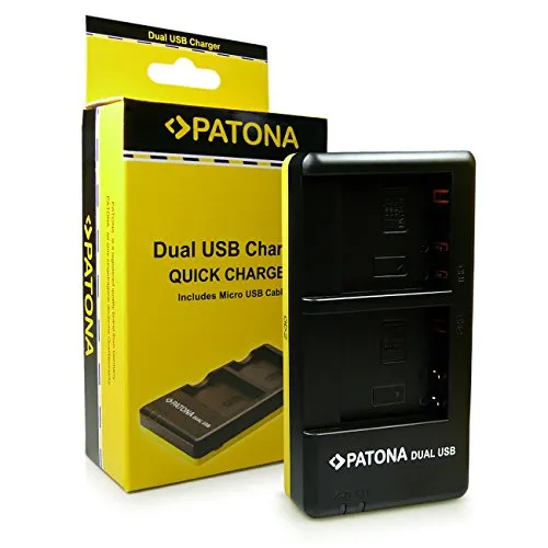 PATONA Caricabatteria doppio per DMW-BCG10 Batteria compatibile con Panasonic Lumix DMC-3D1 DMC-TZ20 DMC-TZ30 DMC-TZ65