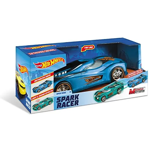 Mondo Motors - Hot Wheels Spark Racers Spin King - macchina a frizione per Bambini - luci e suoni - 51198