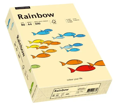 Schneidersöhne 88042275 - Rainbow, Fogli colorati multiuso A4, 80 g/m2, 500 fogli, colore: Fulvo chiaro