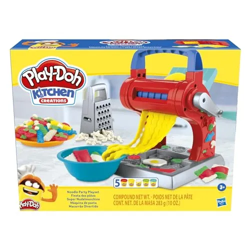 Play-Doh Hasbro Set per La Pasta, Play Set Kitchen Creations con 5 Vasetti di Pasta da Modellare, Multicolore