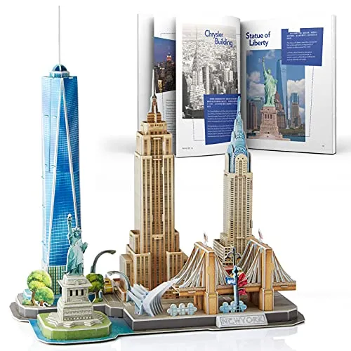 CubicFun Puzzle 3D New York CityLine Architettura Kit di Modellismo Souvenir per Bambini e Adulti