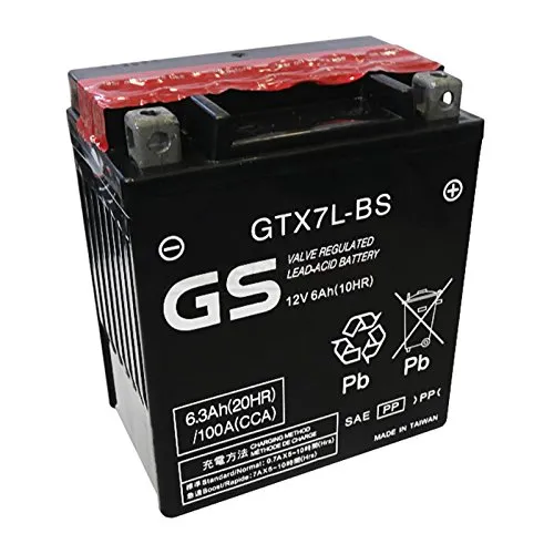 Batteria sigillata GS GTX7L-BS Yuasa YTX7L-BS 12 V 6 Ah 100 CCA acido incluso