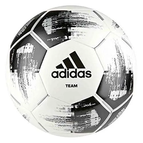 Adidas Team Glider Pallone Da Calcio, Unisex – Adulto, White/Black/Silvmt, 4