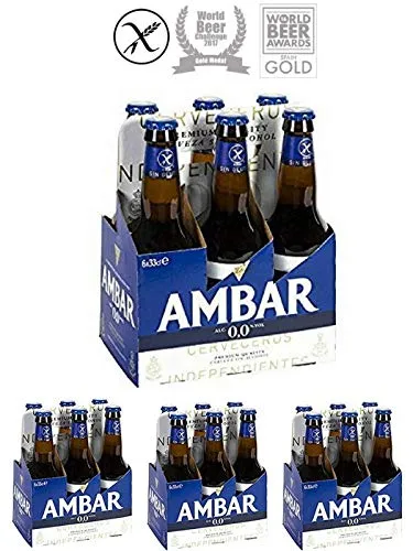 Confez. 24 AMBAR birra analcolica 0,0% alcol senza glutine 33 cl