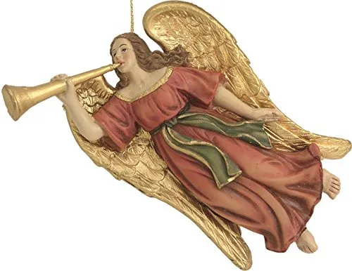 Natività figure, angeli volanti, con trombone adatto per cifre da 12-15cm (44635094466)