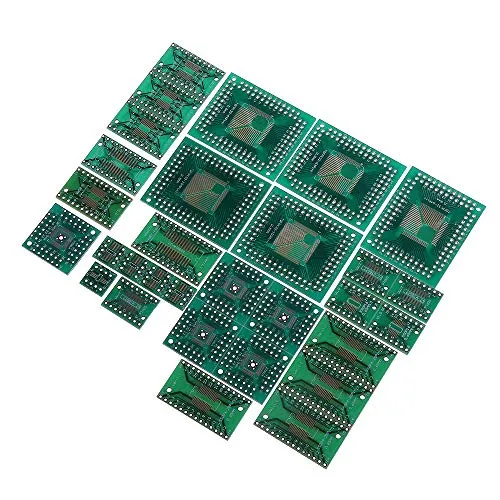 BliliDIY 30Pcs Pcb Board Kit Smd Turn To Dip Adapter Converter Plate Fqfp 32 44 64 80 100 Htqfp Qfn48 Sop Ssop Tssop 8 16 24 28