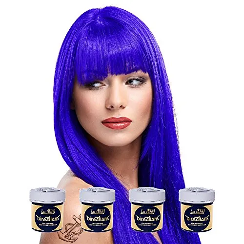 Pacco da 4 Tinte Per Capelli La Riche Directions (Neon Blue) + 1 Gratis Case Sugar Skull Blue Banana