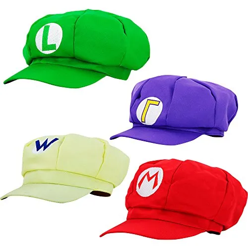 thematys Super Mario Cappello Luigi Wario Waluigi - Set di Costumi per Adulti e Bambini - Perfetto per Carnevale e Cosplay - Cappy Classic cap