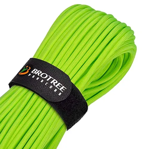 Brotree Paracord 550 4mm 9 Fili Nylon Corda Tipo III Corda da Paracadute per Sopravvivenza, All'aperto, Fatto a Mano (15m, 30m, 50m) - 280kg Carico di Rottura