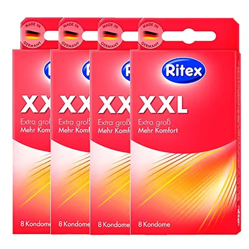 32 Ritex XXL Preservativi - Extra grandi profilattici (4 x 8-pezzi)