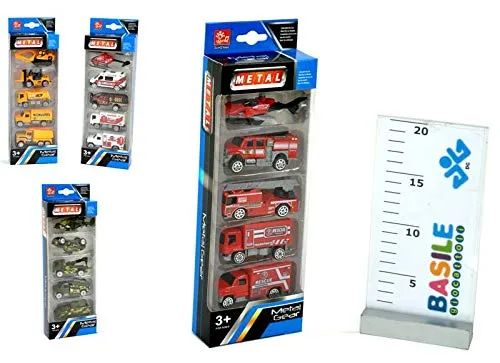 Distributori Giocattoli Blister 5 Camioncini Die Cast-Assortiti Mezzi, Multicolore, 8010362441337