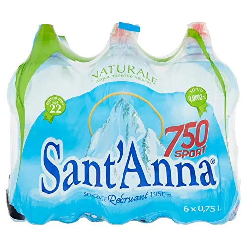 Sant'Anna Sport Acqua Minerale - 6 Bottiglie da 750 ml