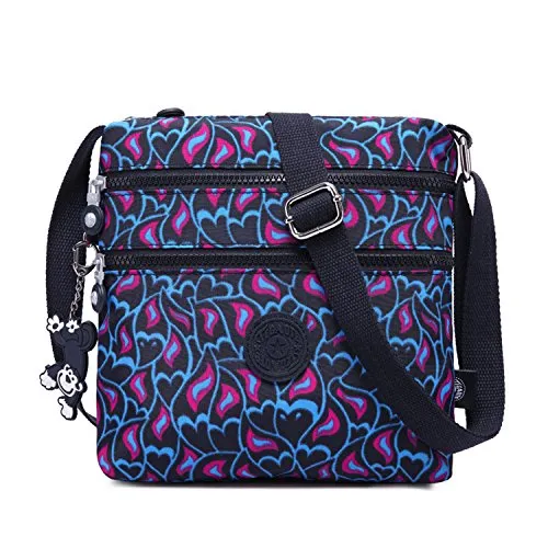 Foino Borse a Spalla Moda Borsa Tracolla Donna Leggero Borse da Viaggio Sacchetto Scuola Borsa Sportiva Borsetta Vintage TascaBorsello Studenti Messenger Bag per Sport