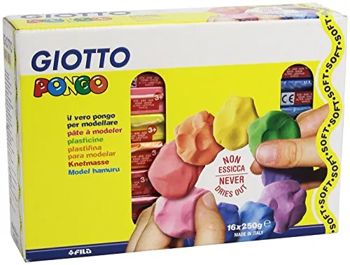 GIOTTO Pongo 16 Panetti da 250 g, Multicolore, 514500