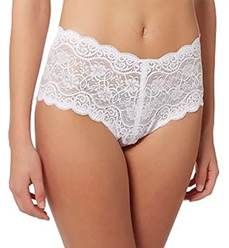 Triumph - Slip in morbido pizzo a vita alta, linea Amourette 300 Maxi, 3/42, BIANCO