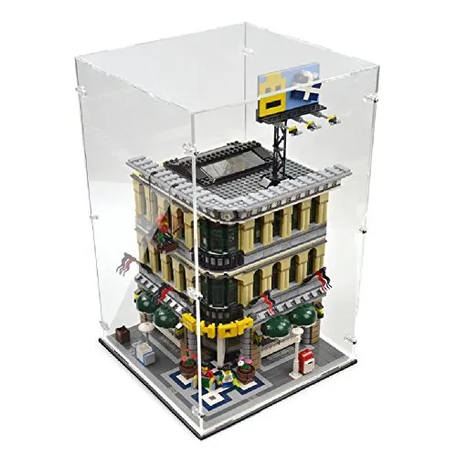 INNERSPACE TECA ESPOSITORE per Lego MODELLISMO Action Figures da Collezione Trasparente PLEXIGLASS H45XL27XL27 CM Compatibile MODULARI Voltron Haunted House Vecchio Negozio dei Pescatori Diner Lego