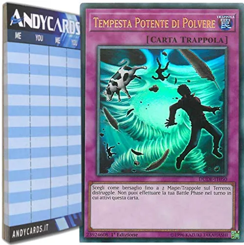 Andycards Yu-Gi-Oh! - Tempesta Potente di Polvere - Ultra Rara DUDE-IT050 in Italiano + Segnapunti