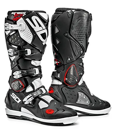 Sidi Crossfire 2 SRS 52366-43-104 Stivali da Moto, Nero/Bianco, 43 EU