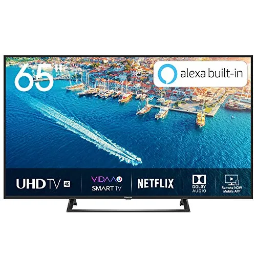 Hisense H65BE7200 Smart TV LED Ultra HD 4K 65", HDR10, Dolby DTS, Single Stand Slim Design, Tuner DVB-T2/S2 HEVC Main10 [Esclusiva Amazon - 2019]