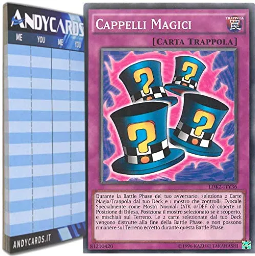 Andycards Yu-Gi-Oh! - Cappelli MAGICI - Comune LDK2-ITY36 in Italiano + Segnapunti
