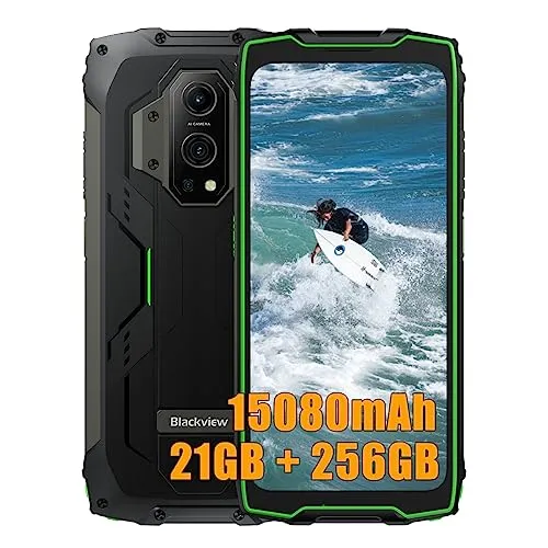 Blackview BV9300 Rugged Smartphone 2023, 21GB+256GB+1TB Espandibile Octa-core MTK G99 Android 12 Telefono Robusto, 15080mAh 33W, 50MP+32MP, 6.7" FHD+ Cellulari Resistente IP68 NFC/OTG/GPS/FM, Verde
