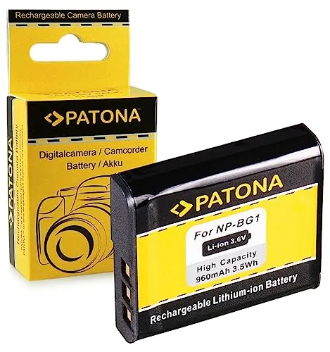 PATONA Batteria NP-BG1 Compatibile con Sony CyberShot DSC-H3 DSC-H50 DSC-T100 DSC-W150