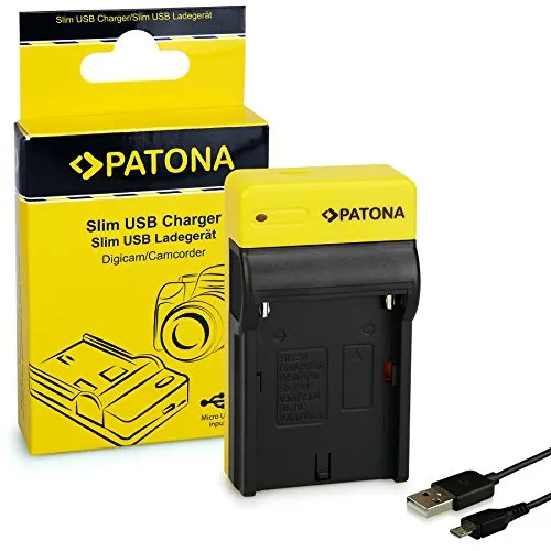 PATONA Slim Caricatore Compatibile con Sony NP-F970, F960, F950, F550, F750, FM500H Batterie