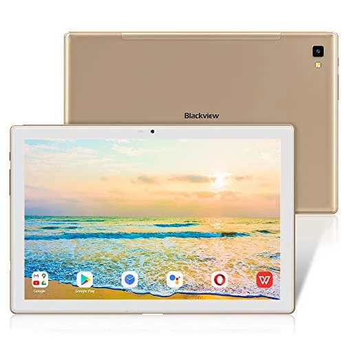 Blackview Tab 8E Tablet Android 10 Tablet 10.1 Pollicicon Octa-Core, Fotocamera 13MP, 1200 * 1920 FHD+ IPS, Batteria 6580mAh, 5G WiFi, 3+32GB, 128GB Espandibili, Bluetooth 5.0, GPS, Face ID, OTG-Oro
