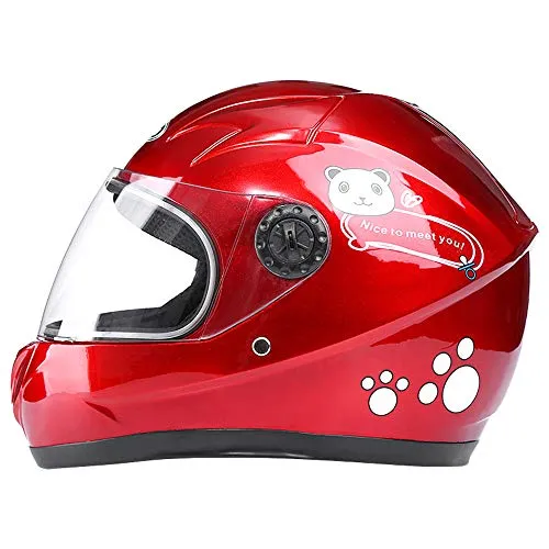 KimCC Elmetto Scherza Il Casco di Guida Batteria Casco Safety Car elettrica del Casco Auto Casco del Motociclo Uomini e Donne Bambino Bambino Casco per Le età 2-7anni Boys And Girls,Rosso