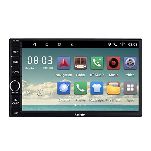 Panlelo C12 2 Din 7 Pouces Audio stéréo Android 6.0 GPS Navigation AM/FM/RDS Radio1080p lecteur vidéo ARMv7 quad core construit en Wi-Fi Bluetooth commande de volant de voiture
