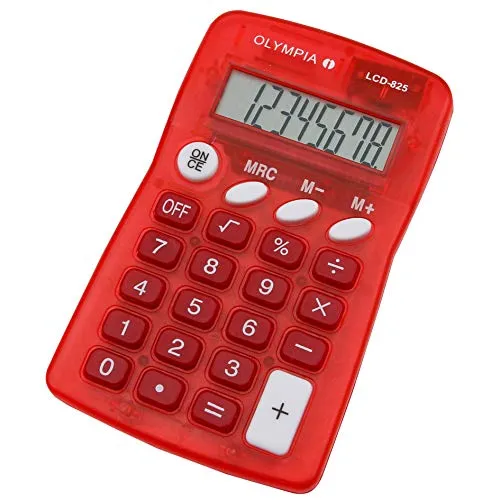 Olympia LCD 825 - Calcolatrice da tavolo rosso