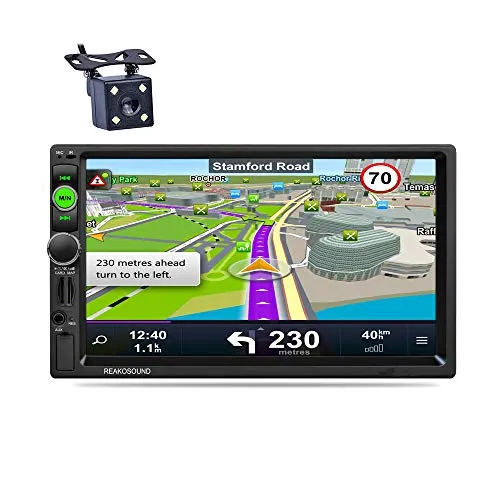 REAKOSOUND autoradio 2 din bluetooth 7 pollici Stereo Touch Screen GPS Navigazione supporto Radio AM/FM/RDS/USB/AUX Telecomando