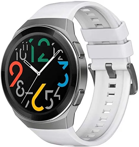 Huawei Watch GT 2e - Acciaio inossidabile - Durata batteria 2 settimane - Smartwatch con cinturino - Fluoroelastomero - Schermo 3,5 cm (1; 39 ") Bianco