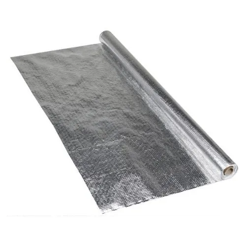 Striscia isolante in alluminio contro la dispersione di vapore. 1,5 m x 50 m. Barriera idrofuga, pellicola antivapore in alluminio, striscia isolante per il tetto