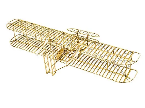 dino Assemblaggio 3D Puzzle Fai da Te Modello Wright Flyer Kit Artigianale in Legno, Laser Cut Balsa Wood Airplane Kit da Costruire per Adulti Teens, Creative Construction Toy Modello Aircraft