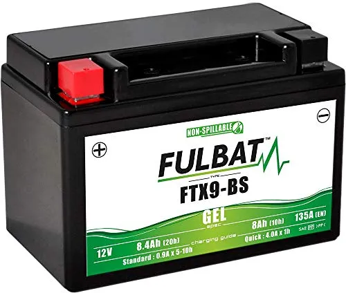 Fulbat - Batteria moto Gel YTX9-BS / FTX9-BS / WP9BS 12V 8Ah